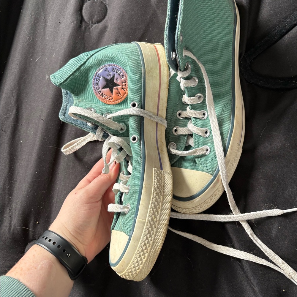 Converse High-Top Sneakers in Teal